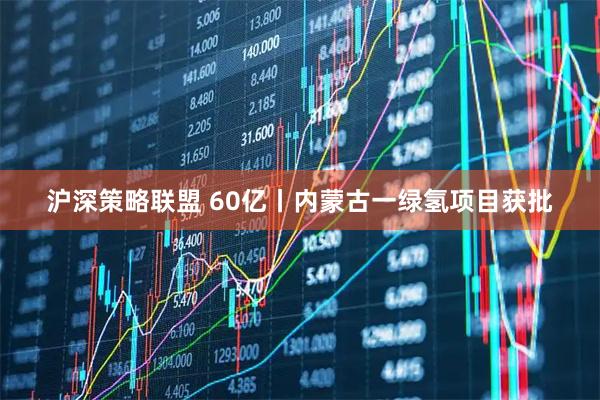 沪深策略联盟 60亿丨内蒙古一绿氢项目获批